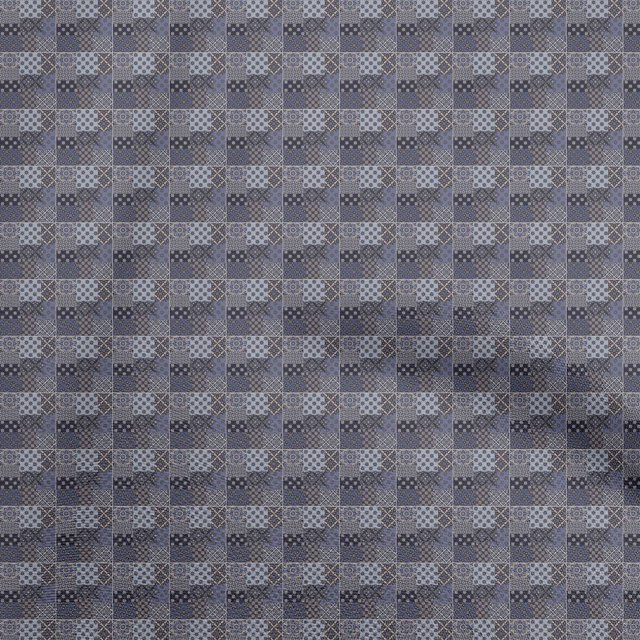 oneOone Georgette Viscose Grayish Purple Fabric Floral Craft Projects Decor Fabric Printed By The Yard 42 Inch Wide