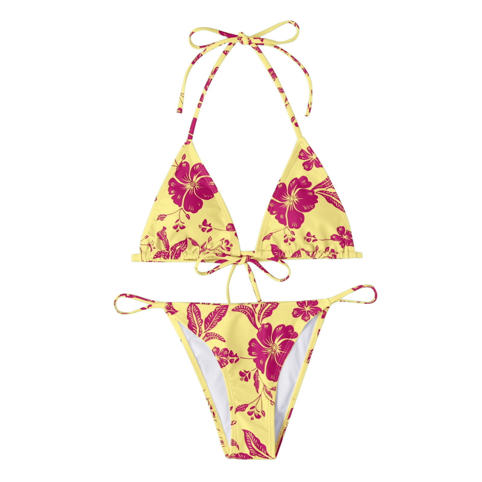 eczipvz Swimsuit Women Women's Bikini Swimsuit Tie Low Rise Two Piece