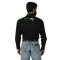 thumbnail image 2 of Wrangler Men's Western Logo Two Pocket Long Sleeve Button Shirt, Black, 2X Tall, 2 of 4