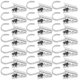 thumbnail image 1 of Curtain Rings with Hooks Stainless Steel Shower Curtain Clips for Drapery and Curtains Silver Color Displaying Photographs 100Pcs, 1 of 5