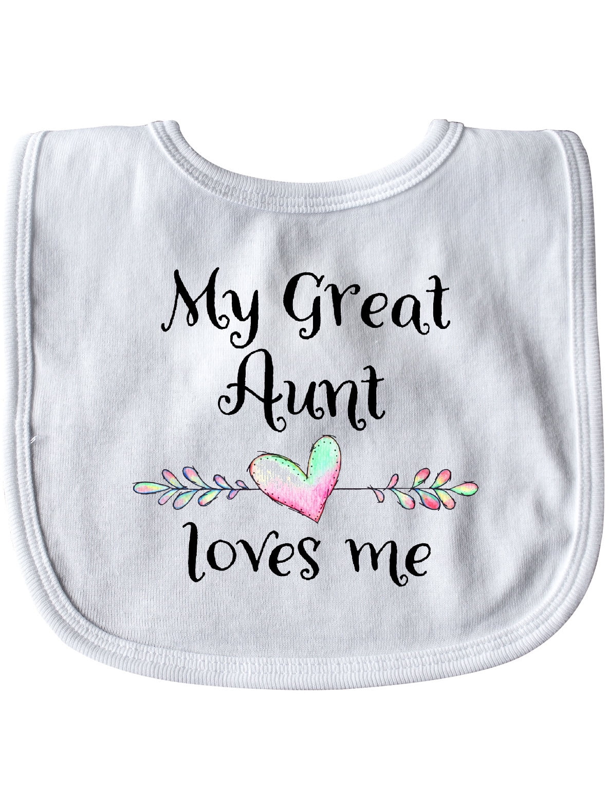 My Great Aunt Loves Me- Heart Baby Bib - Walmart.com - Walmart.com