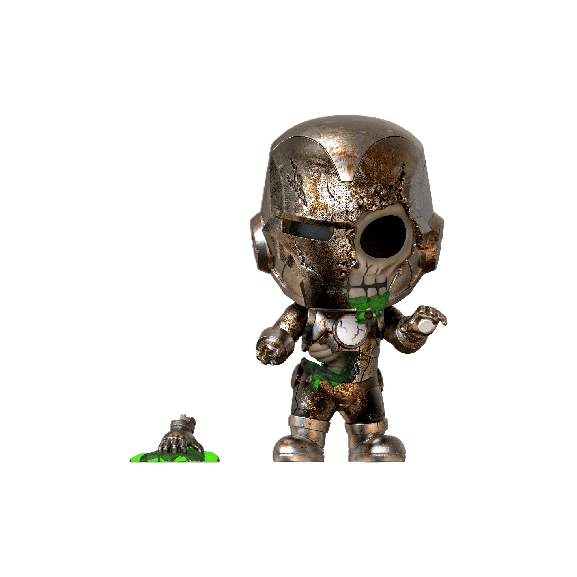 YuMe Marvel Zombies Iron Man Cosbaby Bobble-Head Collectible Figure