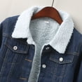 thumbnail image 4 of Vedolay Top Women's Casual Distressed Ripped Fringe Cropped Button Down Jean Coat,Blue S, 4 of 5