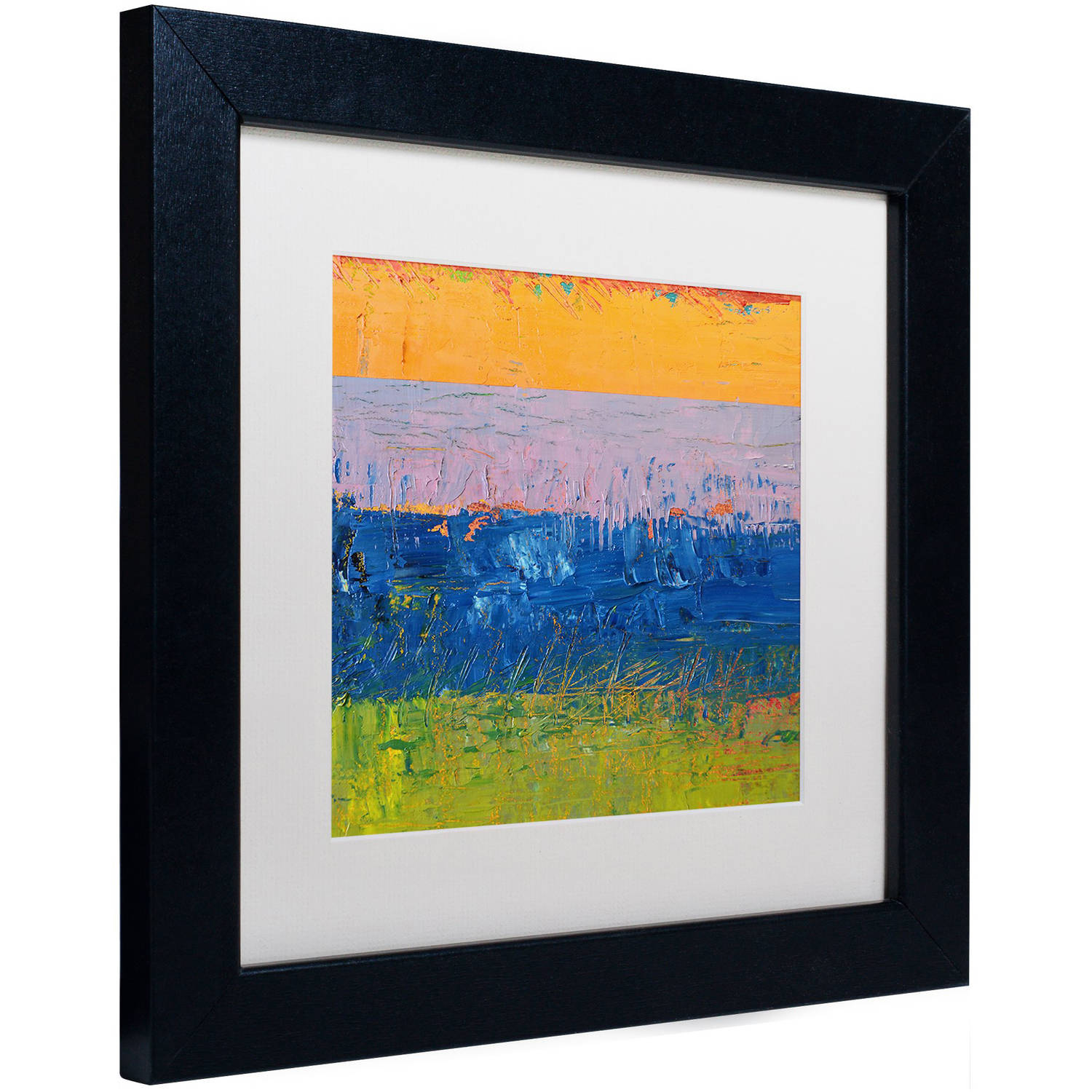 Trademark Fine Art "Thistle Field" Canvas Art by Michelle Calkins, White Matte, Black Frame