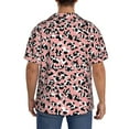 thumbnail image 3 of Rateoe Cow Animal Skin Pattern Men's Short Sleeve Classic Shirt, Casual Short-Sleeved Shirt, Lightweight Summer Shirt, Cuban Collar Shirt,Button-Front Shirt-Large, 3 of 5
