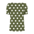 thumbnail image 2 of Jalioing Women's Summer Shirts Short Puff Sleeve Fashion T Shirts Trendy Square Neck Casual Tops Outfits, 2 of 7