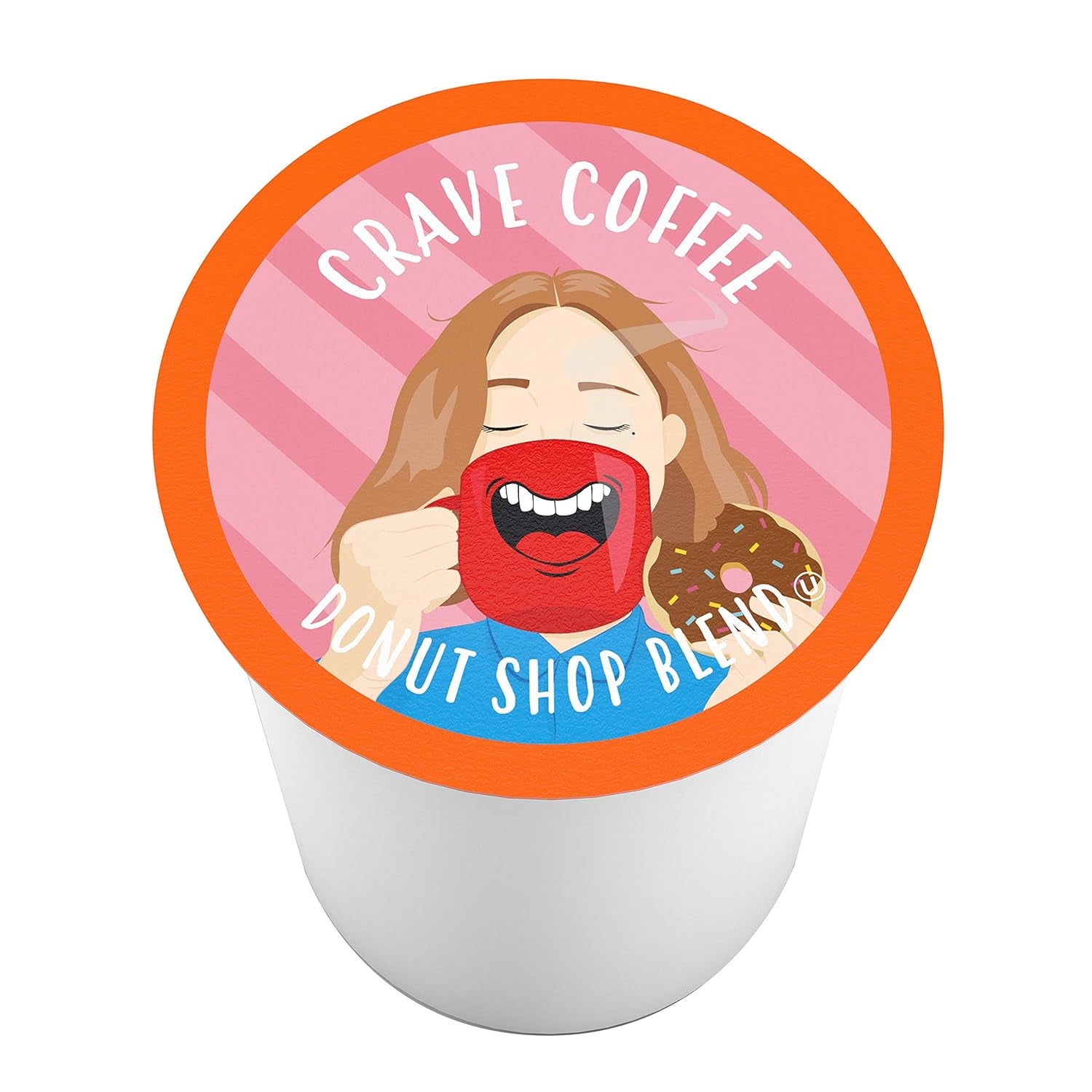 Crave Beverages Donut Shop Coffee Pods - Medium Roast for Keurig K Cup Brewers, 40 Count