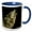Blue/White, variant on 3drose, Timber Wolf, 11oz Two-tone Blue Mug