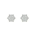 thumbnail image 3 of 14K Solid Gold Screw Back Stud Earrings for Women | 0.35 cttw Round Cut Simulated Diamond | White Gold, 3 of 5