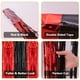 thumbnail image 4 of Cortinas con flecos PIGETALE, lámina negra y roja, 1 x 2,5 m, paquete de 2, 4 of 7