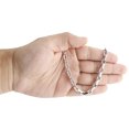 thumbnail image 6 of 14K White Gold Solid Handmade Rectangle Square Link Chain 5.75mm Necklace 24", 6 of 6