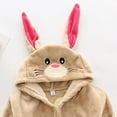 thumbnail image 5 of Gibobby Toddler Kids Soft Flannel Bathrobe,Thickened Warm Hooded Sleep Robe with Waist Tie,Plush Cozy Loungewear for Fall Winter for Boys Girls 2-12T Toddler Pajamas,Brown,Size 2-3T, 5 of 6