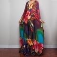 thumbnail image 4 of Taqqpue Kaftan Dress for Women,Plus Size Hawaiian Batwing Sleeve Beach Cover Up Loose Vacation Maxi Dress Summer Swimsuit Dresses, 4 of 7