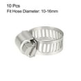 thumbnail image 2 of Uxcell 10-16mm Hose Clamp 304 Stainless Steel 10 Pack, 2 of 3