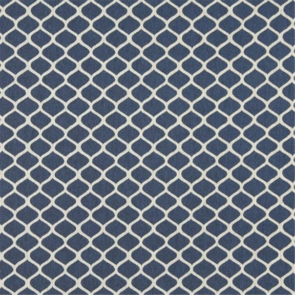 Designer Fabrics K0008E 54 in. Wide Blue And Off White- Modern- Geometric Designer Quality Upholstery Fabric