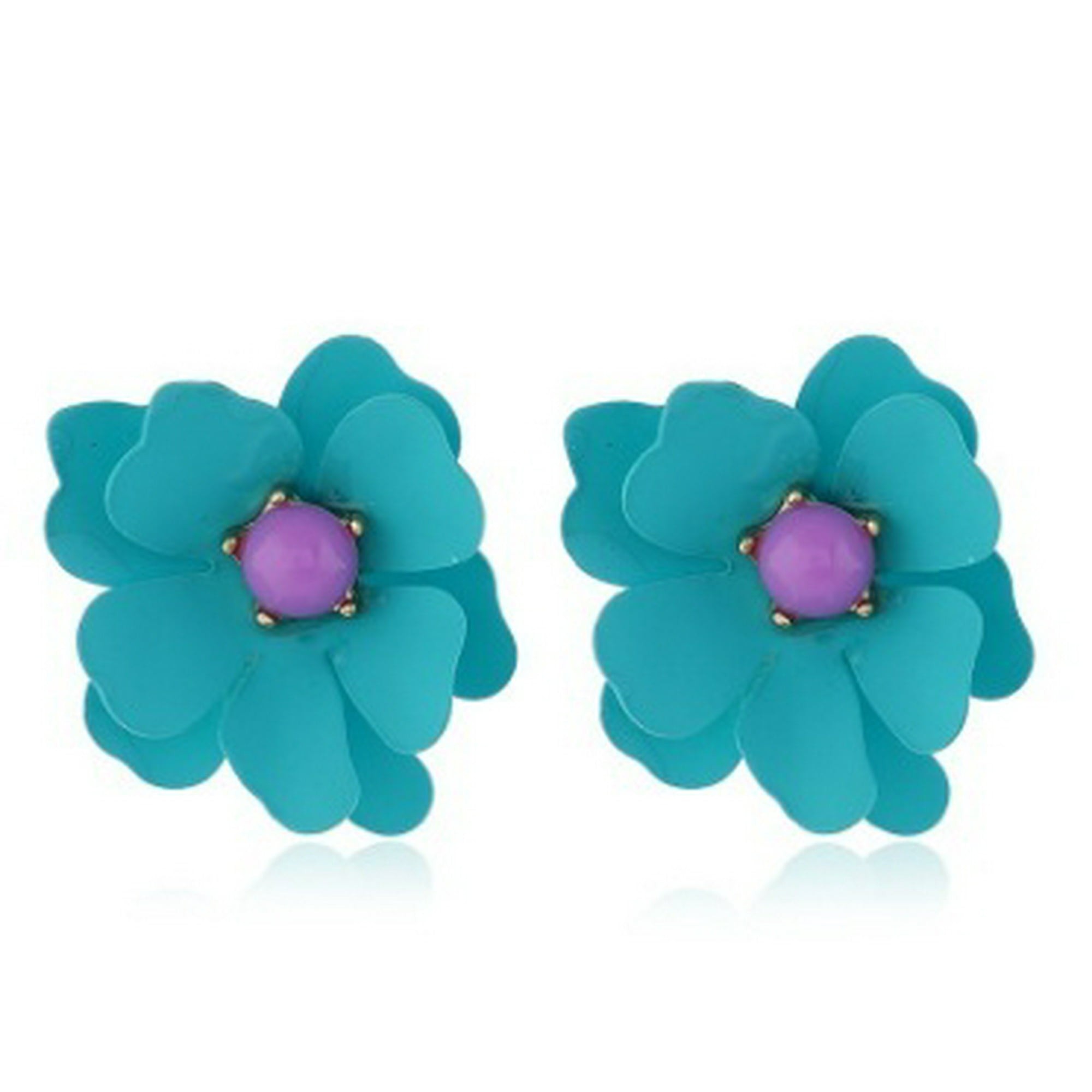 Floral Stud Earrings for Women and Girls Chic Flower Statement Earrings Colorful Flower Bud Sweet Great for Sister Mom Lover Friends Walmart