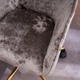 thumbnail image 2 of Velvet Fabric Home Office Chair with Gold Metal Legs, Modern Mid-Back Computer Chair on Wheels Stylish Rolling Swivel Task Chair for Women Adults, 2 of 5