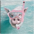 thumbnail image 1 of Cuadro Decorativo - Cerdo Snorkle Jr Impresión en canvas, estrechado, 1 of 2
