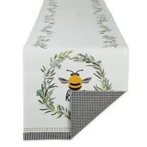 DII Bee Kind Reversible Embellished Table Runner, 14x72"