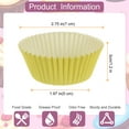 thumbnail image 2 of Uxcell Cupcake Liners Cupcake Cups Standard Size Muffins Liners Papers Baking Cups Wrappers Yellow, 2 of 6