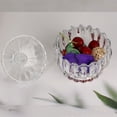 thumbnail image 4 of Glass Canister Storage Jars with Lid - Decorative Glass Jar for Candy, Jewelry, Cotton Swabs, Toothpicks, Dental Floss, Bathroom Organizer, Vanity Storage, Pumpkin Design(Clear), 4 of 6