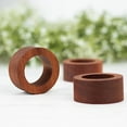 thumbnail image 5 of Brown 4 Round 1.75" Natural Wood Slices Napkin Rings Party Events Decorations, 5 of 6