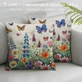 thumbnail image 3 of Qinduosi Pillow Covers Inch Set of Colorful Herbs Plant Leaf Floral Daisy Butterfly Throw Pillow Covers Spring Cushion Case Farmhouse Decorative Pillows for Couch Sofa, 3 of 5