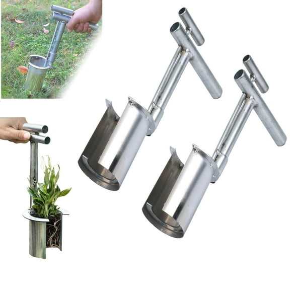 Bulb Planter Tool, 2025 Upgrade Gardening Bulb Transplanter, Plant and Fruit Tree Seedling Transplanter, Heavy Duty Stainless Steel Seed Planting Tools for Digging Sowing Plant Bulb for Planting