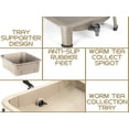 thumbnail image 5 of Blütezeit 5-Tray Worm Composter, Worm Farm Kit Indoor & Outdoor, Worm Compost Bin for Vermicomposting Starter, Recycling Food Waste (Gold), 5 of 6