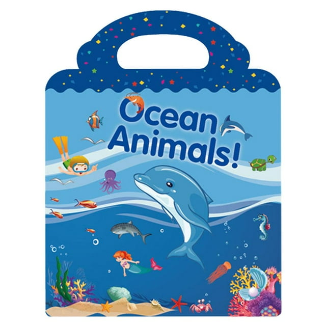 Milaget Kids Educational Stickers Book Early Learning Portable Puzzle Game Activity Toys animals