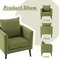 thumbnail image 5 of Accent Chair,Fabric Armchair Club Chair Single Chair Upholstered Arm Chair with Solid Wood Legs for Living Room/Bedroom,Olive Green, 5 of 7