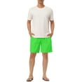 thumbnail image 2 of INSPIRE CHIC Men's Shorts Solid Beach Shorts Drawstring Surfing Mesh Lining Board Shorts 36 Green, 2 of 7