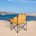 thumbnail image 7 of ARROWHEAD OUTDOOR Oversized Heavy-Duty Club Folding Camping Chair w/ External Pocket, Cup Holder, Portable, Padded, Moon, Round, Saucer, Supports 330lbs, Carrying Bag, USA-Based Support (Tan), 7 of 7