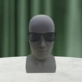 thumbnail image 6 of Male Mannequin Head Mannequin Stand Multipurpose Hair Making Lightweight Smooth Durable Hairpiece Stand Manikin Head for Hat black, 6 of 8