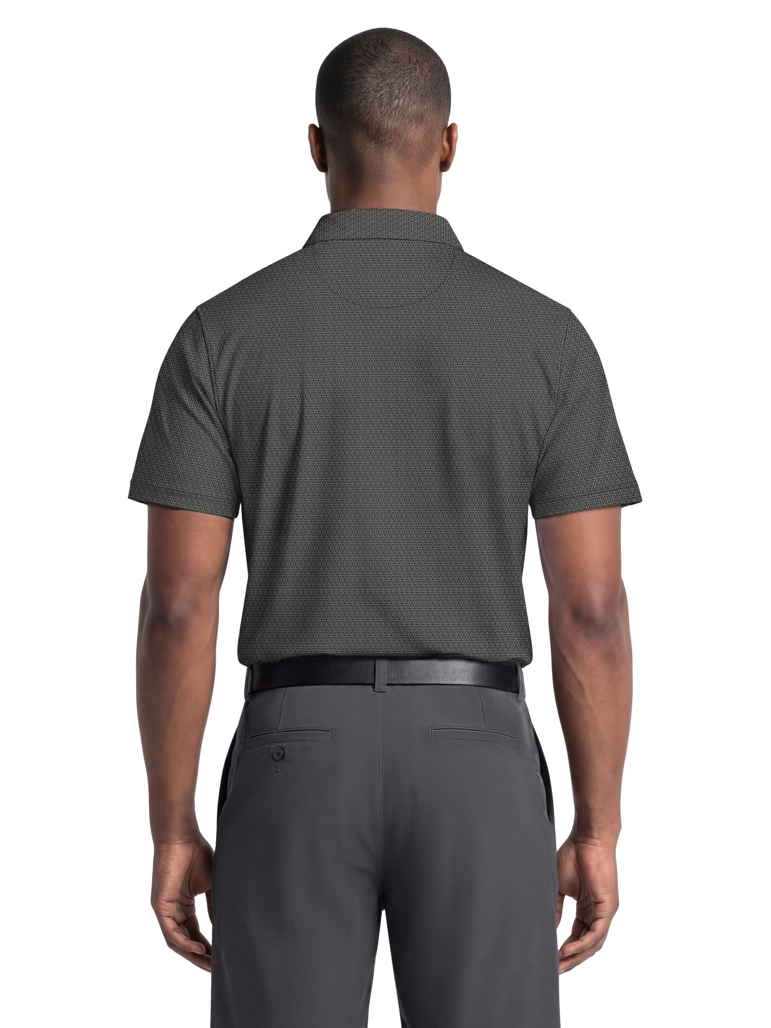 Ben Hogan Performance Men's & Big Men's Flower Geo Print Short Sleeve Golf Polo Shirt, Sizes S-4XLT