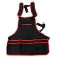 thumbnail image 2 of Delantal de herramientas de JARDIN Cola Delantal multifuncional tela Oxford color Negro rojo, 2 of 8