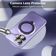 thumbnail image 4 of Compatible with iPhone 14 Pro Max Case with Magnetic Ring Holder [Compatible with Magsafe & Camera Lens Protector] Soft TPU Shockproof Kickstand Phone Case for iPhone 14 Pro Max Purple, 4 of 12