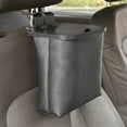 thumbnail image 4 of Leather Car Garbage Can Foldable Auto Trashes Can Large Capacity Storage Organizer Waterproof with Lid for Car Vehicle Truck SUV, 4 of 6