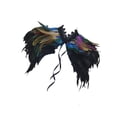 thumbnail image 2 of Capa Chal de Plumas Jinwen Gótica Accesorios Disfraz Halloween Colorido Negro, 2 of 8