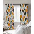 thumbnail image 4 of Palm Leaves Blackout Curtains for Bedroom Living Room Darkening Curtains 84 Inch Length 2 Panels Set Tropical Botanical Plants Summer Boho Window Curtain Window Treatment Grommet Drapes 52"x84", 4 of 9