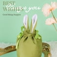 thumbnail image 3 of Advancent Excelentes bolsas de regalo de conejitos para Pascua, regalos bonitos y fáciles de llevar, decoraciones de Pascua Kits de decoración para fiestas RBD-TR rosa claro 9*13cm, 3 of 6