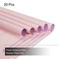 thumbnail image 3 of Unique Bargains Double Sided Color Flower Wrapping Paper Purple 22.8'x22.8' Waterproof 20 Pack, 3 of 5