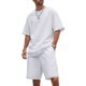 thumbnail image 1 of WILLBEST Conjunto de Traje Informal de Manga Corta y Cuello Redondo para Hombre, Cómodo Conjunto de Verano y Primavera para Uso Diario y Actividades Deportivas, Tejido Ligero y Transpirable., 1 of 8