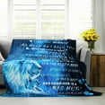 thumbnail image 2 of Daughter Gifts Graduation Birthday Gifts for Daughter from Dad to My Daughter Blanket Lion Blanket Christmas Valentines Mothers Day Presents Ideas Super Soft Throw Blanket 60 X 50, 2 of 6
