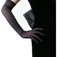 thumbnail image 3 of Jtbuh XLY Tulle Long Gloves Stretchy Lace Nylon Black Semi Sheer TECH Touchscreen 50-52, 3 of 9