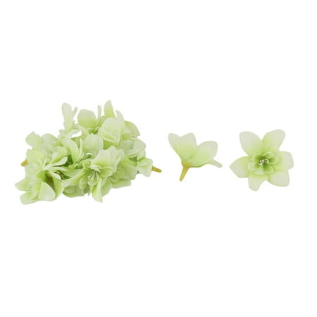 Scrapbooking Petals - Wedding Fabric Artificial Orchid Flower Head DIY Petals Craft Light Green 20pcs