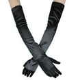 thumbnail image 4 of Fdelink Adult Women Gloves Long Evening Performance Wedding Dress Gloves Long Sleeve Gloves (Black), 4 of 4