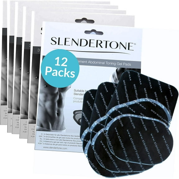 Slendertone Abs Belt Replacement Gel Pads, 12 Pack Value Bundle