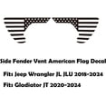 thumbnail image 3 of American Flag Side Fender Vent Decal for Jeep Wrangler JL JLU 2018-2026 & Gladiator JT 2020-2026, Precut Matte Black Vinyl Sticker, 3 of 5