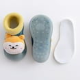 thumbnail image 5 of Fshinging Boys Girls Rubber Sole Socks Shoes Knit Warm Patchwork Care Protect Toes Floor Slipper, 5 of 5